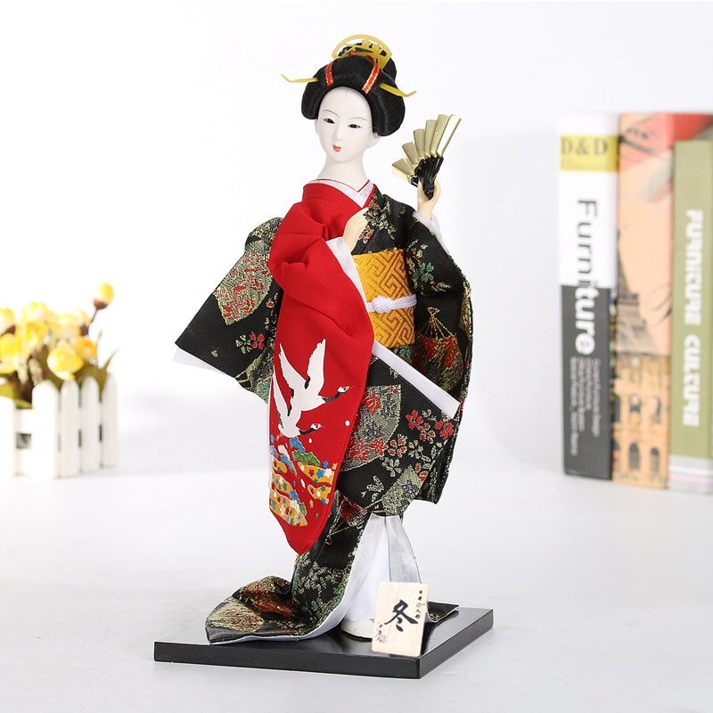 Japanese Red Kabuki Doll