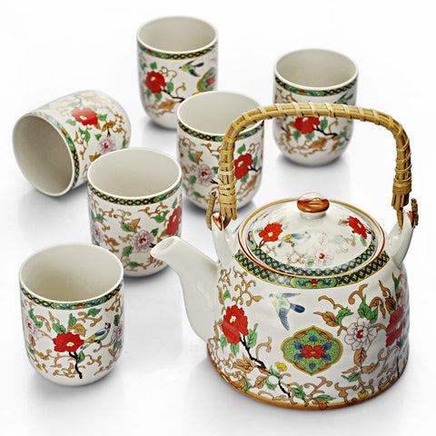 Floral Japanese Teapot Set