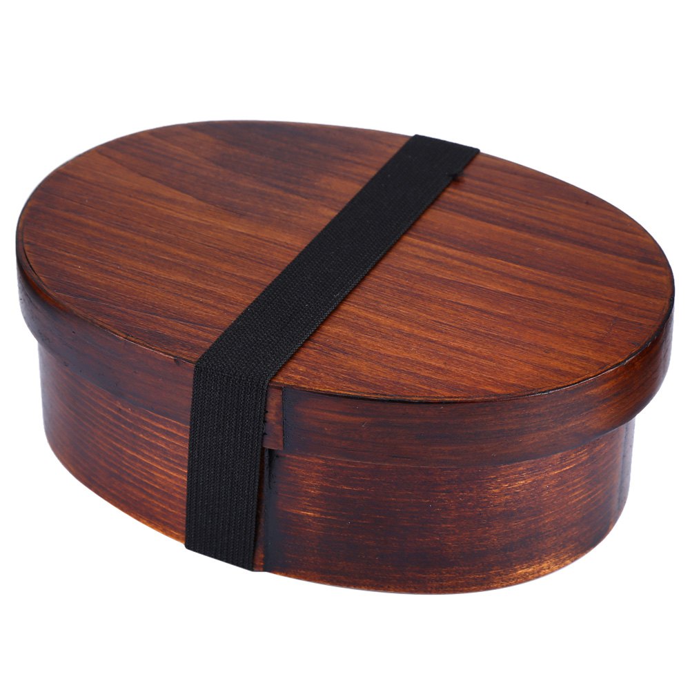 Dark Wood Handmade Bento Box