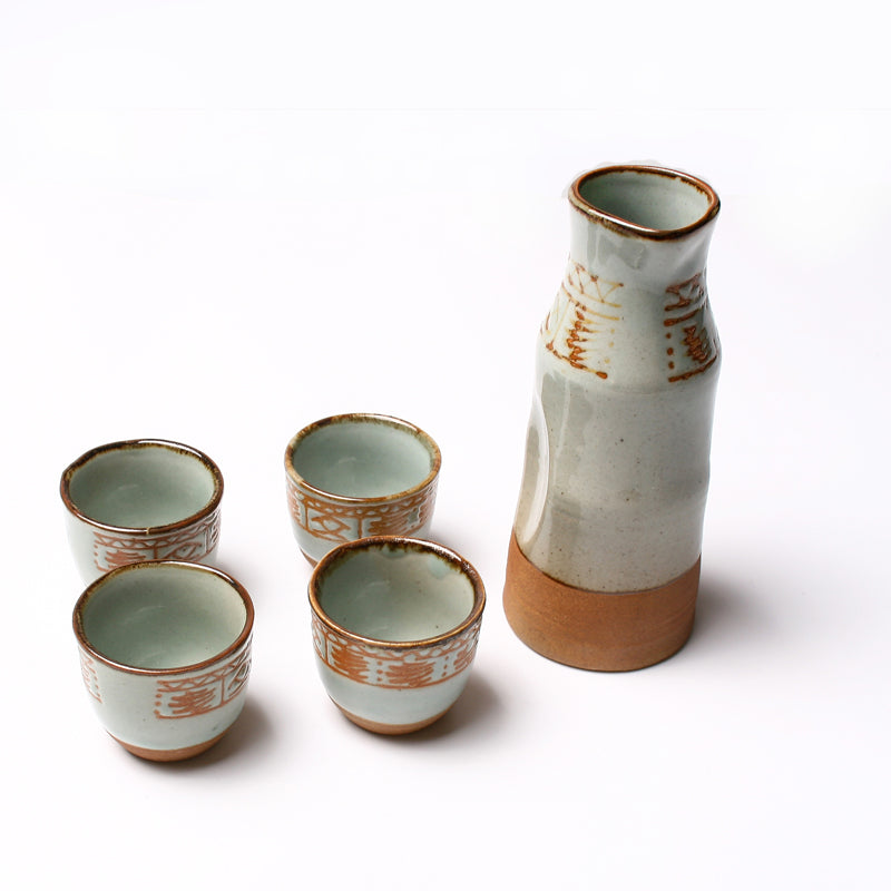 Traditional Stoneware Sake Set