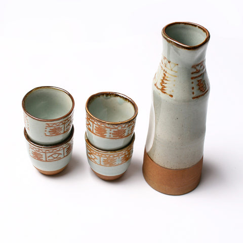 Traditional Stoneware Sake Set