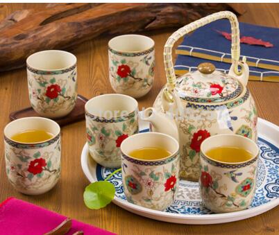 Floral Japanese Teapot Set